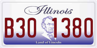 IL license plate B301380