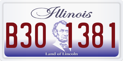IL license plate B301381