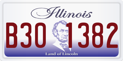 IL license plate B301382