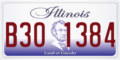 IL license plate B301384