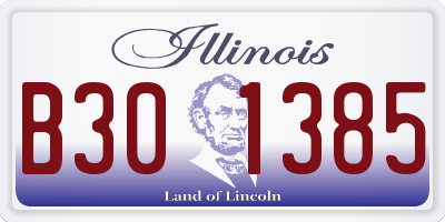 IL license plate B301385