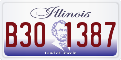 IL license plate B301387