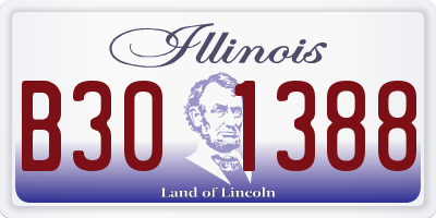 IL license plate B301388