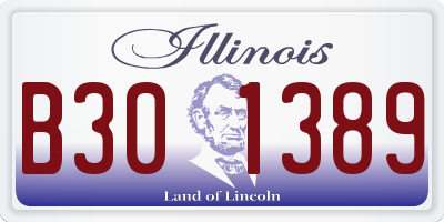 IL license plate B301389