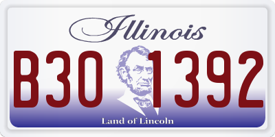 IL license plate B301392