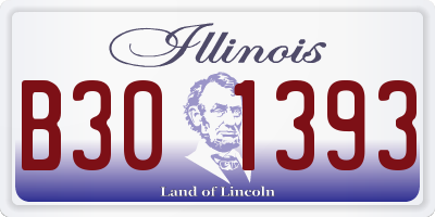 IL license plate B301393