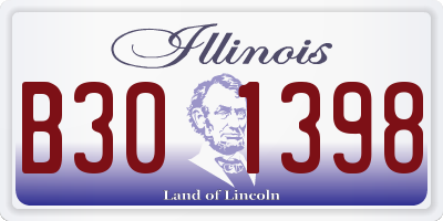 IL license plate B301398