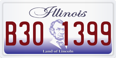 IL license plate B301399