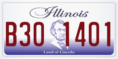 IL license plate B301401