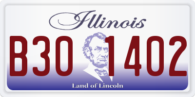 IL license plate B301402