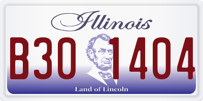 IL license plate B301404