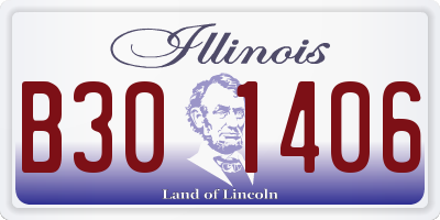 IL license plate B301406