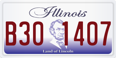 IL license plate B301407