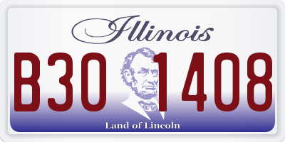 IL license plate B301408