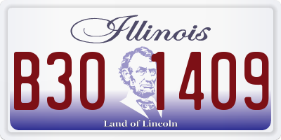 IL license plate B301409