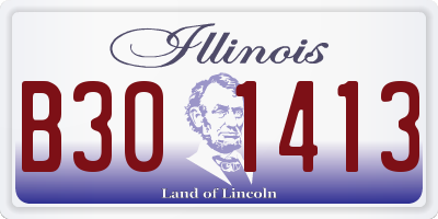 IL license plate B301413