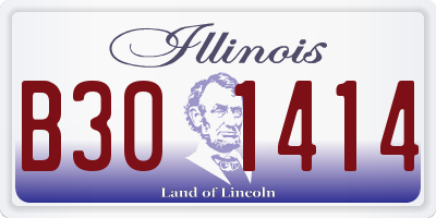 IL license plate B301414