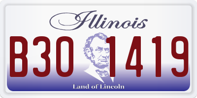 IL license plate B301419