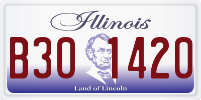 IL license plate B301420