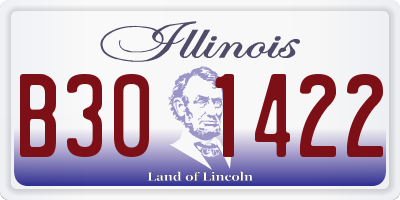 IL license plate B301422