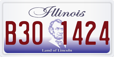 IL license plate B301424