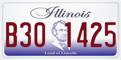 IL license plate B301425