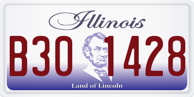 IL license plate B301428