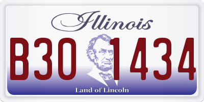 IL license plate B301434