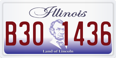IL license plate B301436