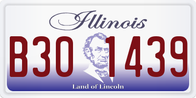 IL license plate B301439