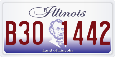 IL license plate B301442