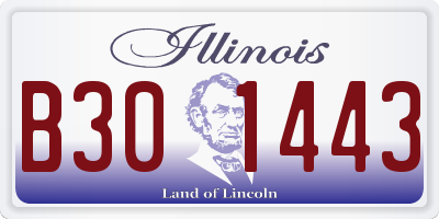 IL license plate B301443