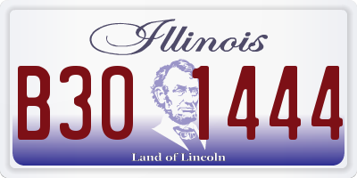 IL license plate B301444