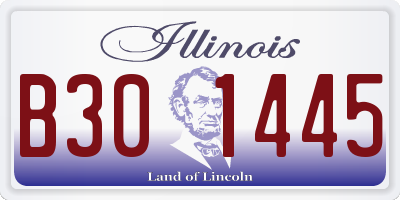 IL license plate B301445