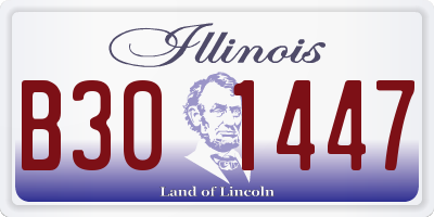 IL license plate B301447
