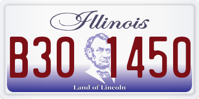 IL license plate B301450