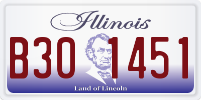 IL license plate B301451
