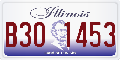 IL license plate B301453