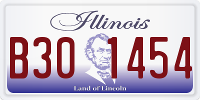 IL license plate B301454