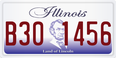 IL license plate B301456