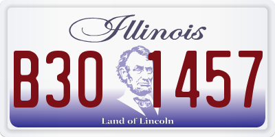 IL license plate B301457