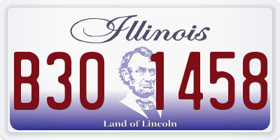 IL license plate B301458