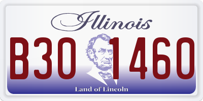 IL license plate B301460