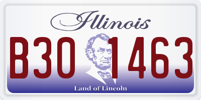IL license plate B301463