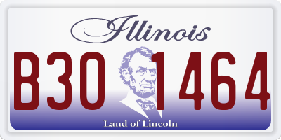 IL license plate B301464