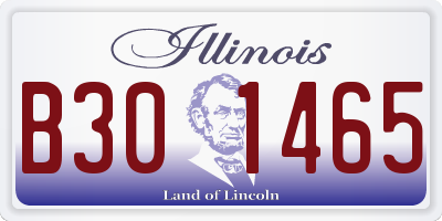 IL license plate B301465