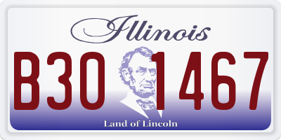IL license plate B301467