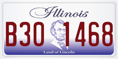 IL license plate B301468