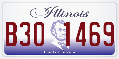 IL license plate B301469
