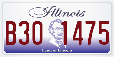 IL license plate B301475